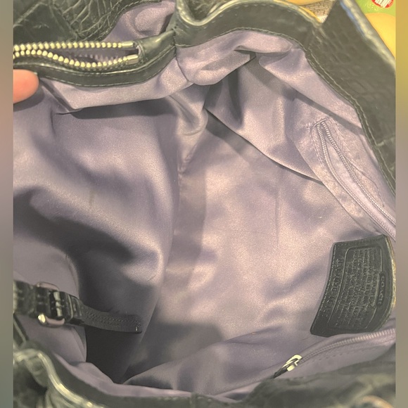 Coach MIA Madison Embossed Leather Purse - black crocodile - Picture 5 of 7